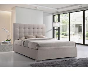 4ft6 Double Nevada Sand Beige Fabric Upholstered Bed Frame